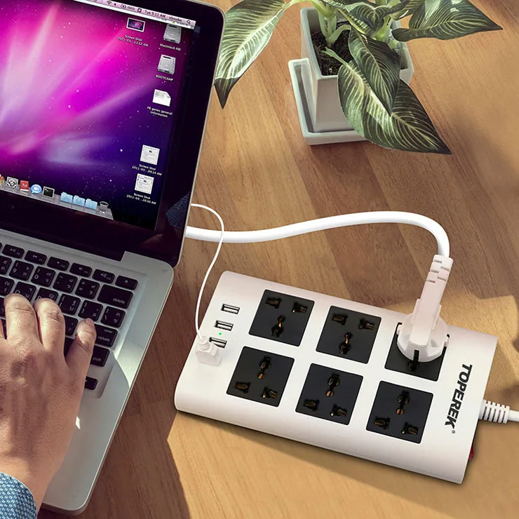 Плоский разъем универсальный сетевой фильтр с