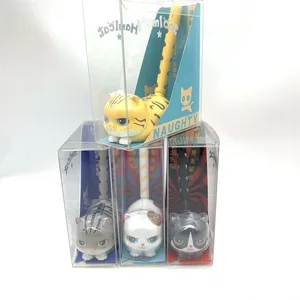 Wholesale Custom Model Foreground Counter Ballpoint Pen Cute Cat's Tail Design Multicolour Metal Pen for Signing Perfect Gift