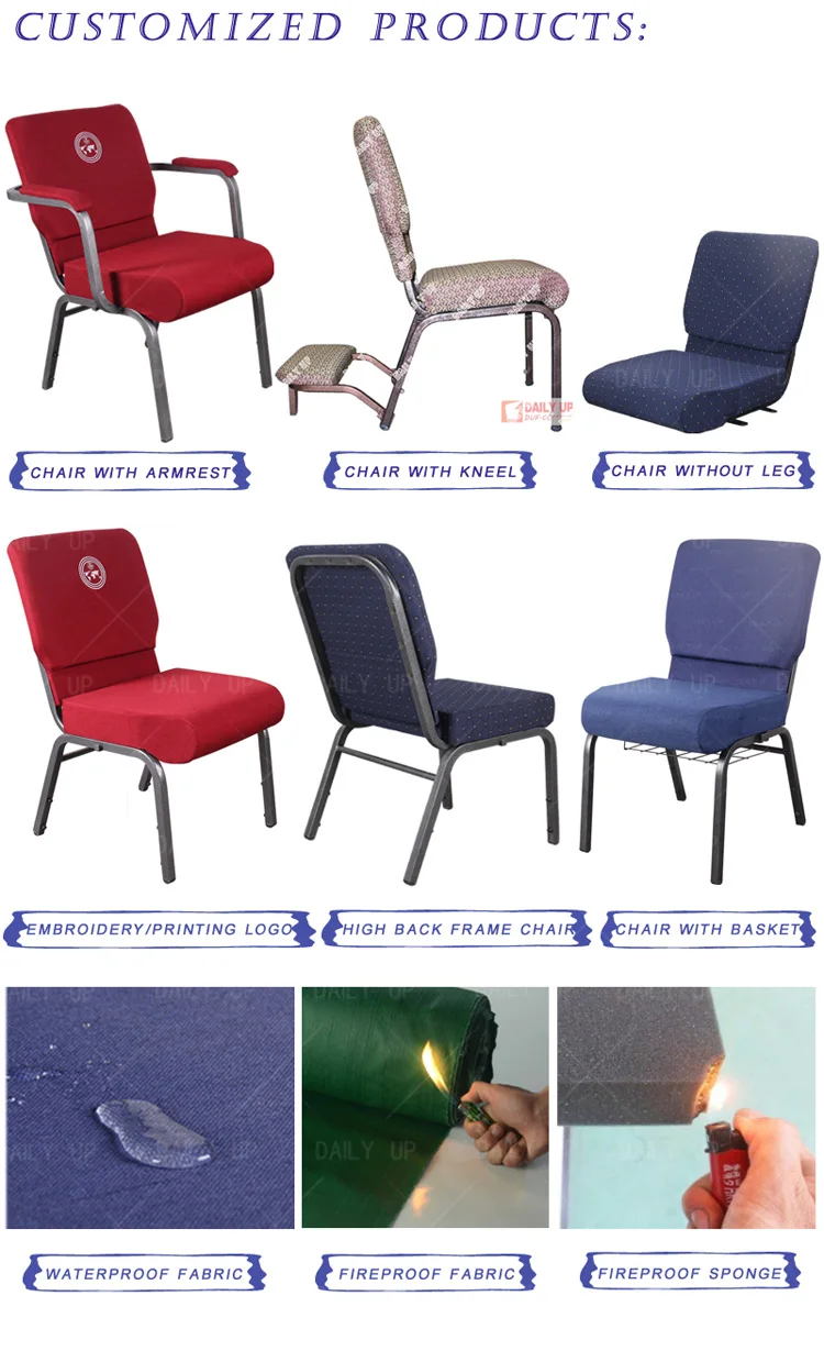 Connecting Church Chair With Book Rack Metal Gray Pastor Church Chair Used For Sale Grey Fabric