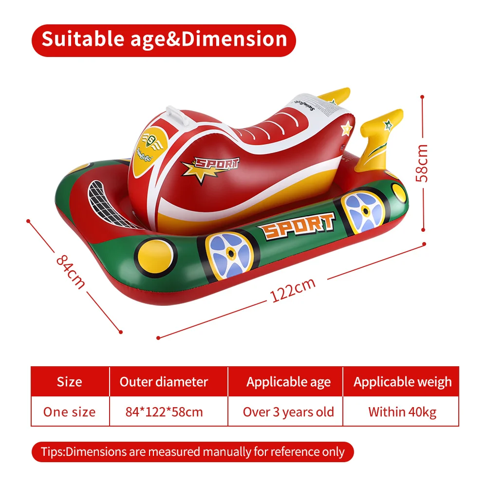 Swimbobo New Style Children Floats Motorboat Inflatable Child Swim Rings Baby Swimming Seat Float Kids Toys Floating Ring Summer