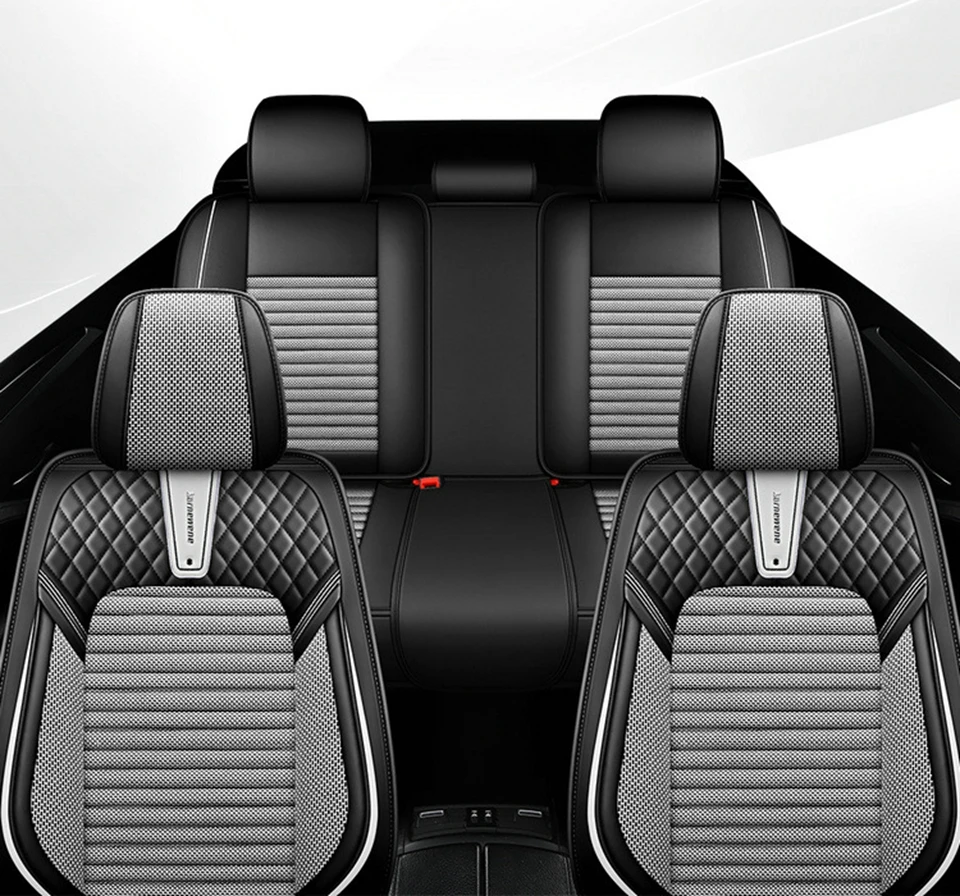 Full Set Universal Leather 5d Car Seat Cover With Car Seat Cushion