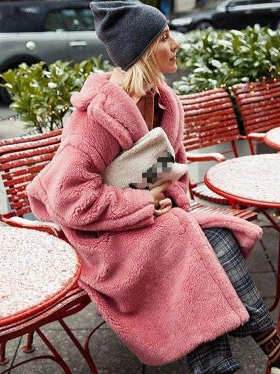 Wholesale Custom Oversize Women's Teddy Bear Fur Coat