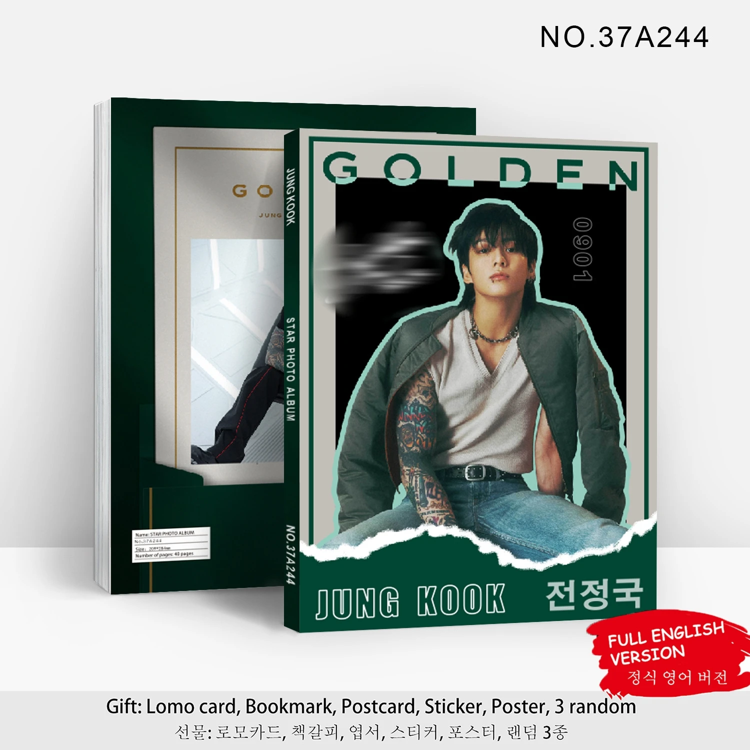 KPOP Bangtan Boys JUNGKOOK Solo GOLDEN JK Foto Albümü - Sanat ve