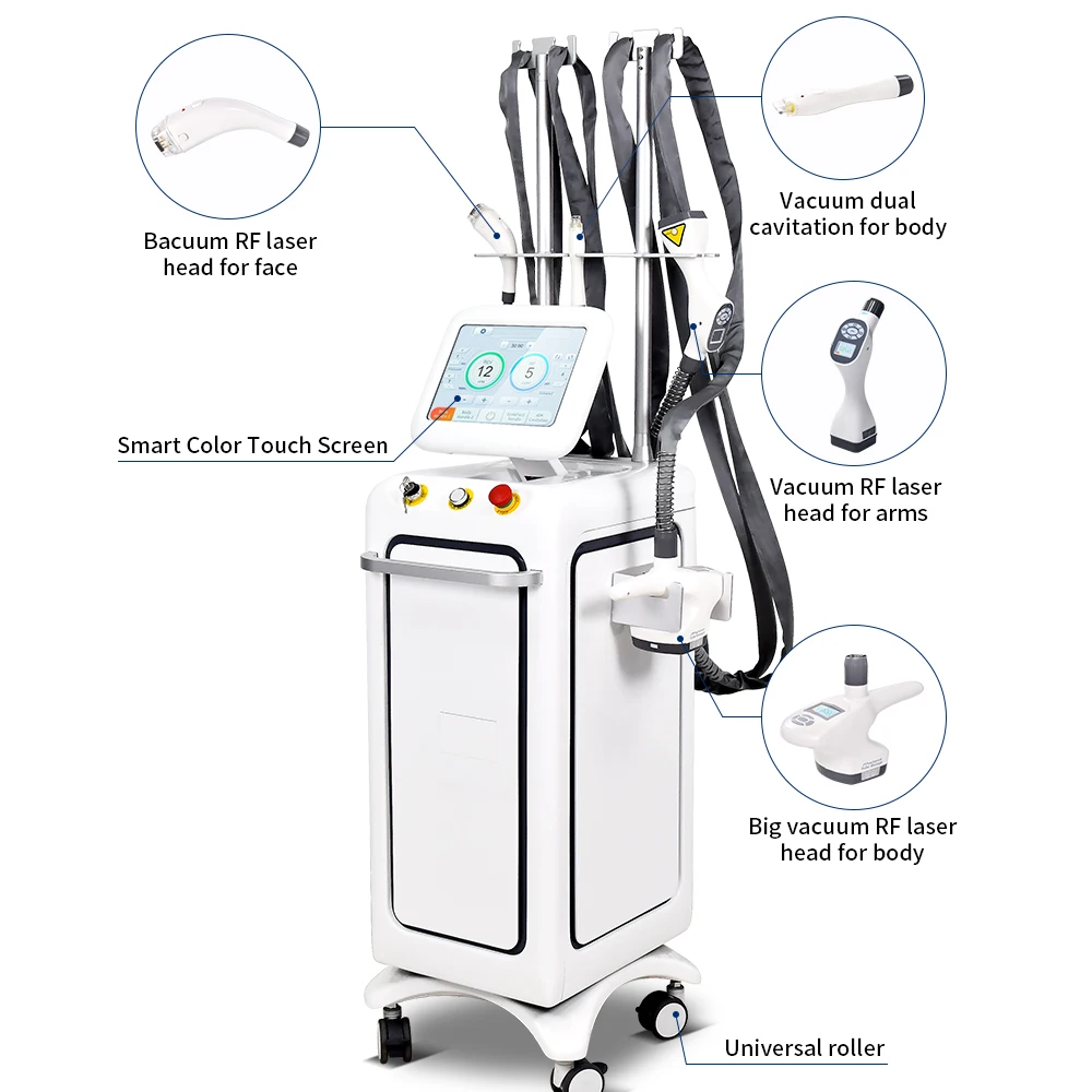 Vela Body Shape Infrared Rf Vacuum Cellulite Removal Vacuum Roller Rf Slimming Machine for Beauty Salon