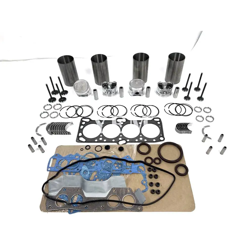For Mitsubishi 4G63 Engine Cylinder Liner Kit With Full Gasket Kit Engine Bearings Set Valves Excavator Engine Parts 3