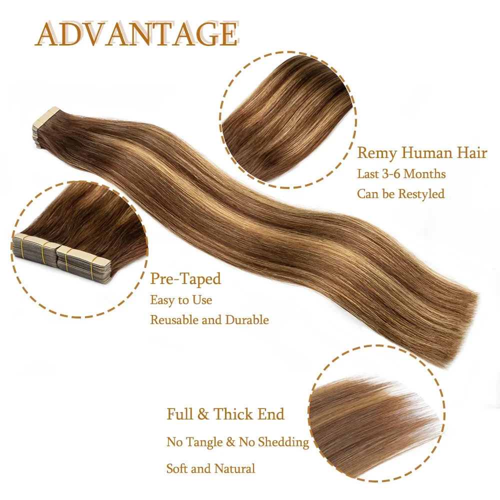 100% Remy Echthaar Tape In Haarverlängerungen Straight Skin Weft Unsichtbar Nahtlos Omber 4 27 16 26 Zoll Für Salon Hohe Qualität_voghion.com
