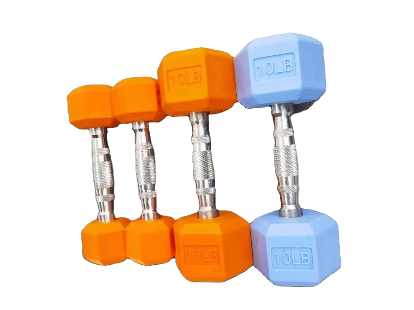 Custom Logo Home Gym Dumbbells Set Cast Iron Free Weights for Weight Lifting Rubber Hex Dumbbells for Gym Fitness Exercise