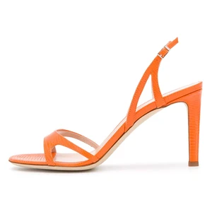 Women Open Toe Snake Print Party Shoes Stiletto Slingbacks High Heel Summer Sandals