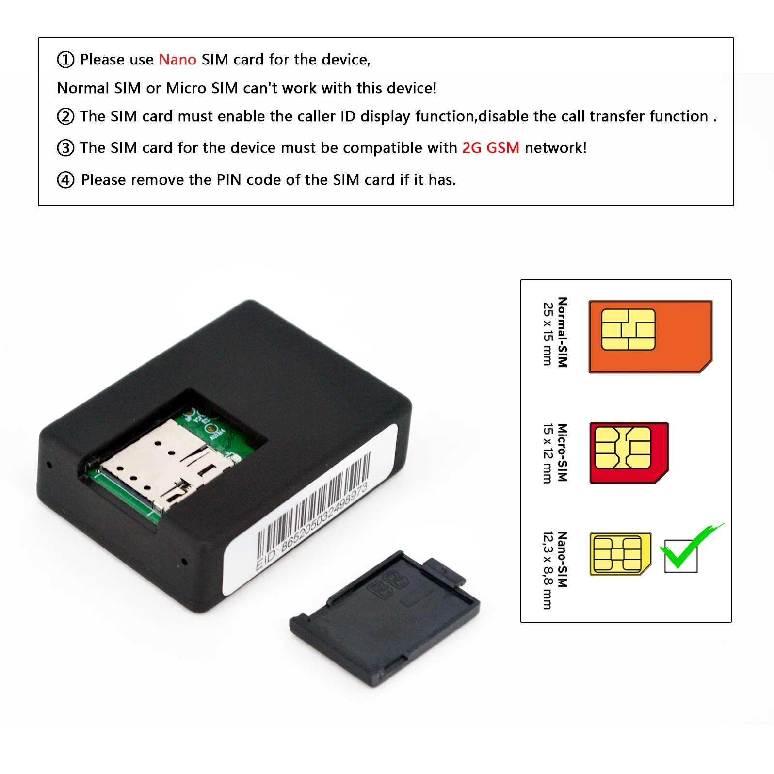 Hidden GSM SIM Card Audio Bug Monitor Listening Voice Activate BUG Device BR USB 