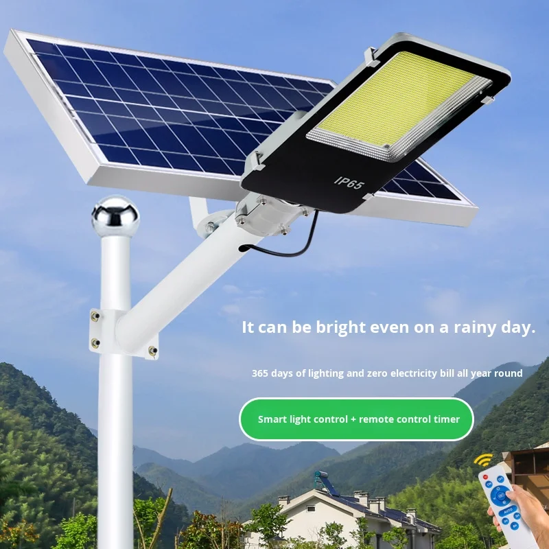 چراغ‌های خیابانی LED بسیار پرنور، ضد آب، مناسب نوسازی مناطق روستایی جدید، چراغ‌های ۶ متری، فروش عمده چراغ باغ، چراغ بیرونی خورشیدی