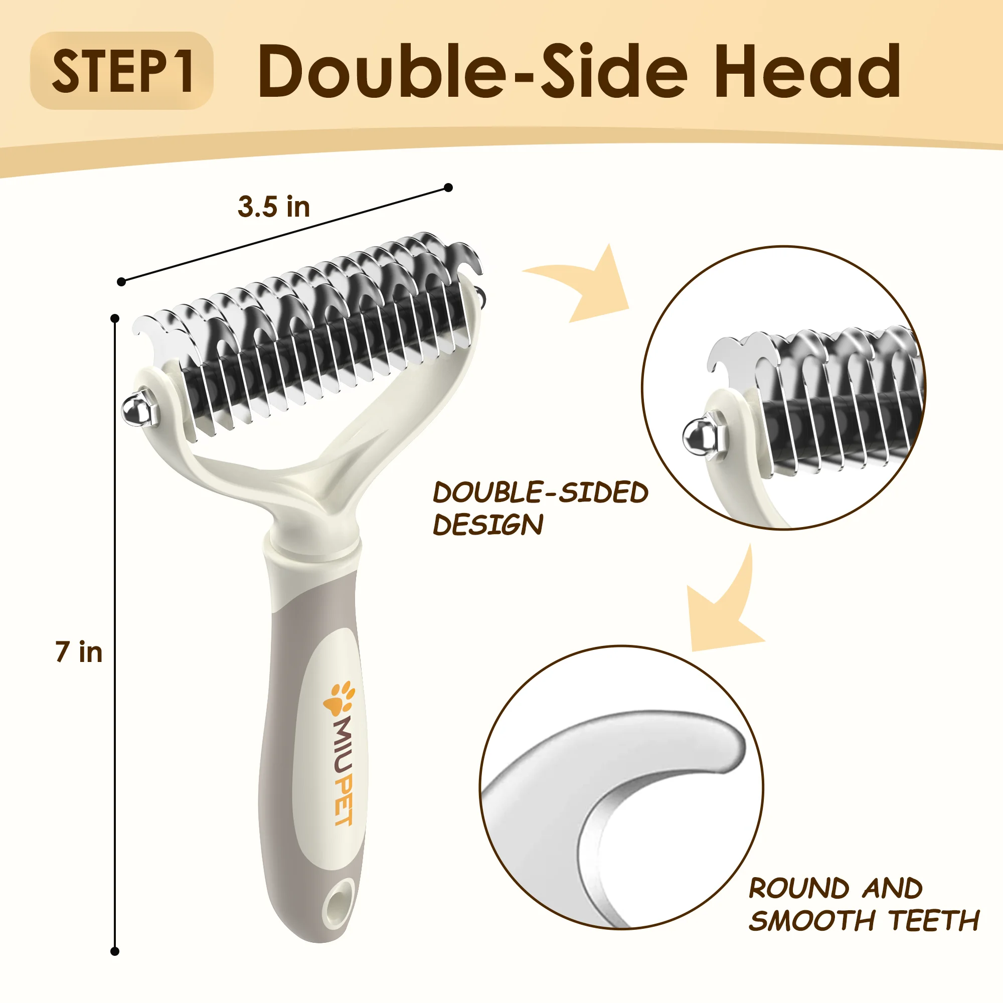 Professional Long Haired Dog Grooming Kit Cat Grooming Brush Dog Shedding Brush and Self Clean Slicker Brush
