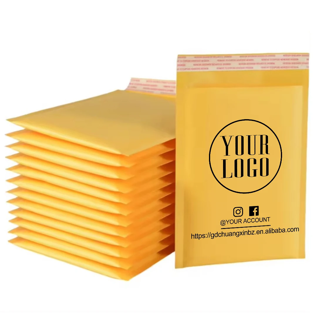 CTCX Custom Recyclable Kraft Paper Mailers Bubble Mailer Bag Compostable Bubble Mailer Shipping