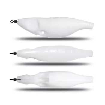 Fishing Tackle Night-Luminous Big-Eye Small-Belly Shrimp Balancing Body Bait ABS Wood Shrimp Squid Bait Hooks Fish – Hard Lure – view 4
