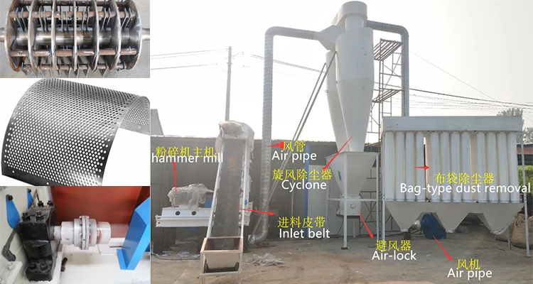 High efficiency wood chips hammer mill  with good price for sale