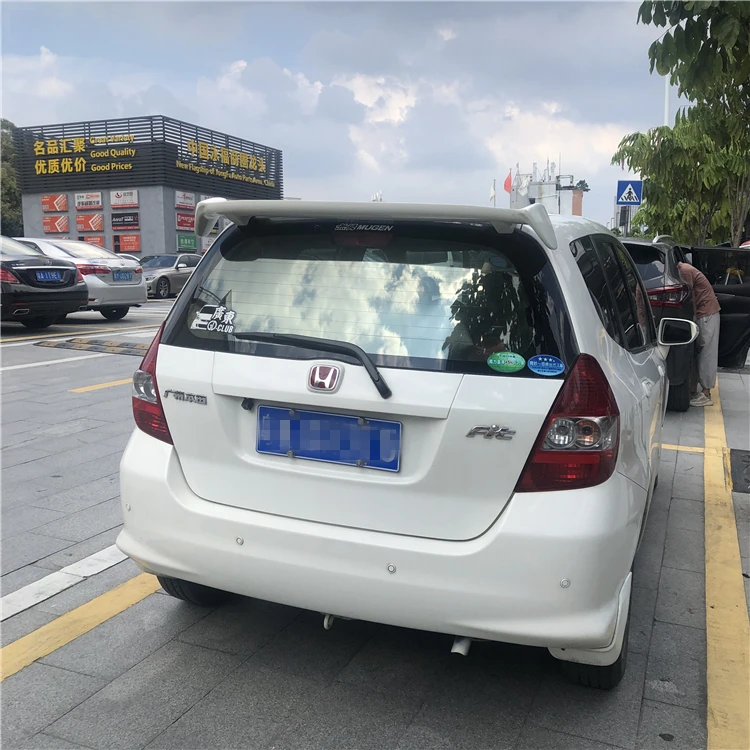 For Honda JAZZ Spoiler 2004-2007 FIT Spoiler Style Mugen Car Rear Wing Color Rear Spoiler