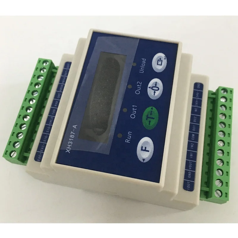 RS232 RS485 Load Cell Amplifier Digital Weight Transmitter Panel Mounting on DIN Rails Analog Output Converter