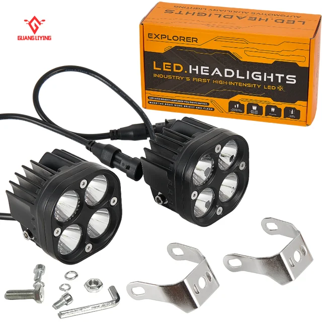 12v 24v Car Auxiliary Work Lamp with 3.5 Inch Flood Spot Led Work Light for Tuning 4x4 Off-road Truck Forklift Exterior Lighting