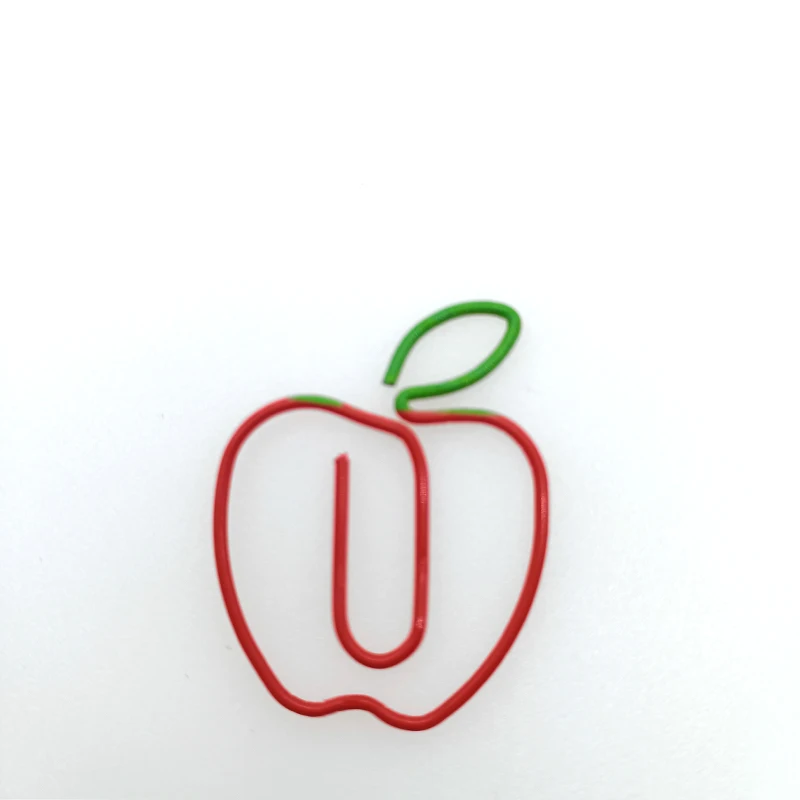 Скрепка для бумаги в форме яблока