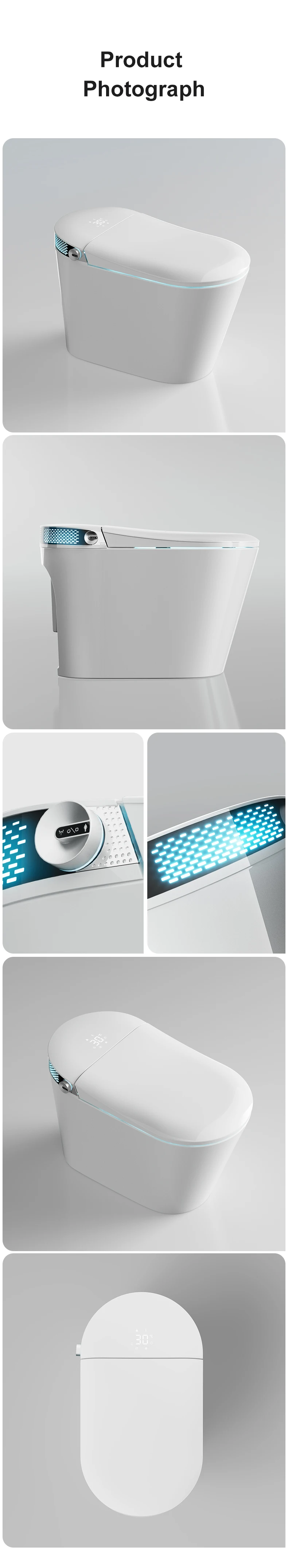 Auto sensor flush bathroom inodoro wc commode intelligent bowl toilet bidet automatic smart toilet factory