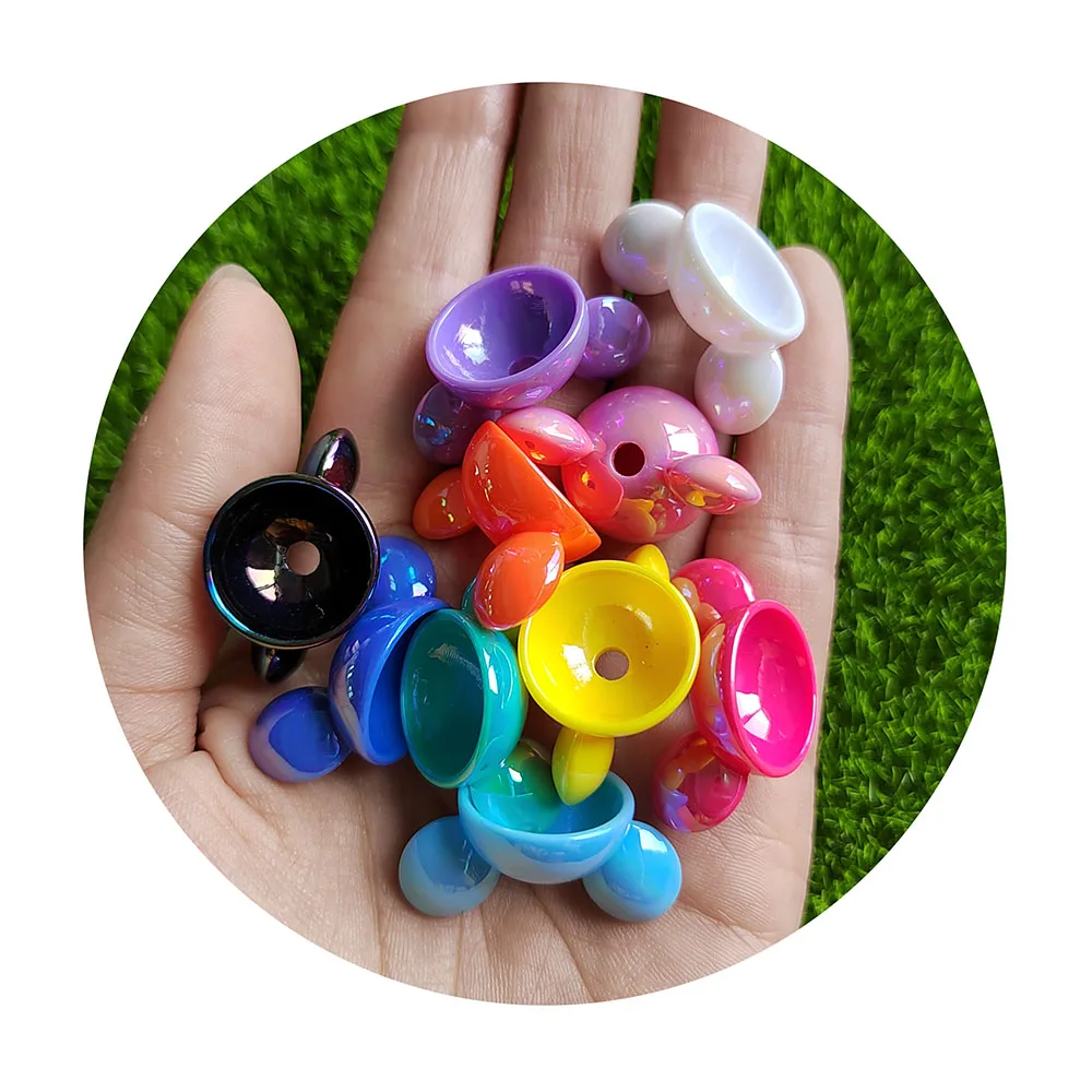 35 Stück Kawaii Mauskopf-Perlen Aus Kunstharz – Bunt, Für Nagelkunst, Schmuck & Basteln