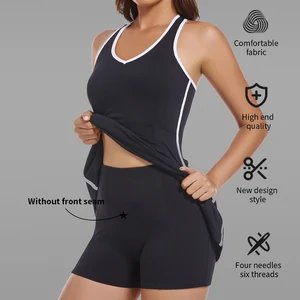 New Catalog High Quality 2 Piece Yoga Shorts Women Golf Tennis Dress Women's Tennis Wear Girl