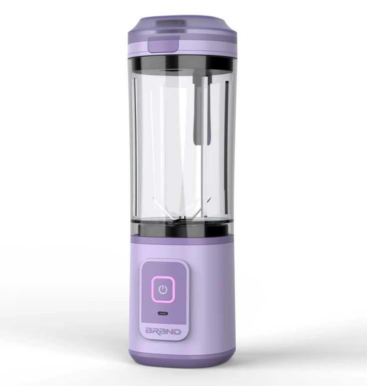 Portable Cordless USB Power Source Personal Blender 18 oz Container Slow Juicer Milkshakes Smoothies Household Car Use English