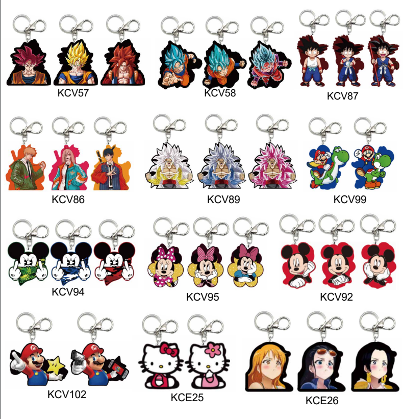 Promotional Anime Keychains 3d Lenticular Motion Keyring Custom Acrylic