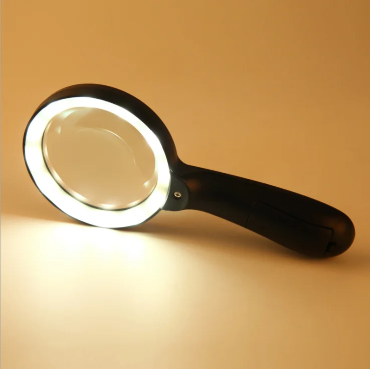 10X de gran lupa con 12 LED iluminado luz para la degeneración Macular  mayores lectura de inspección