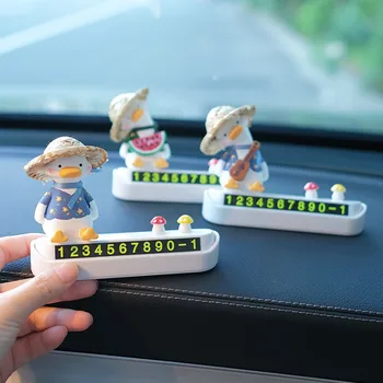 New product release custom logo PVC crafts three-dimensional cartoon doll car accessories parking sign