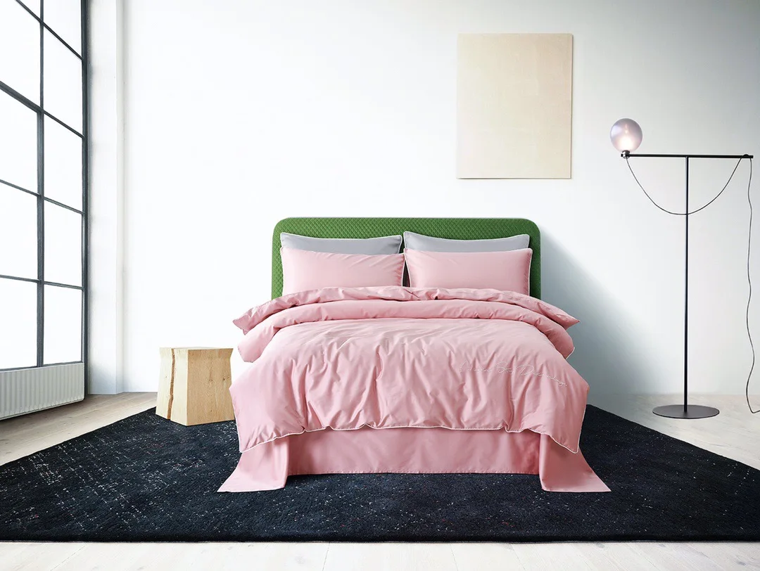 60s Fitted Bed Sheet 100% Cotton Logo 
