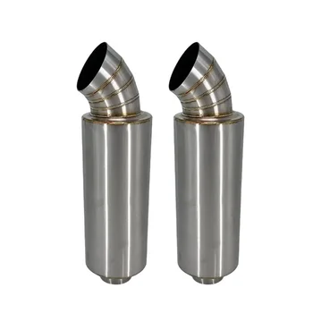 Car exhaust pipe mufflers tail universal High Quality stainless steel Exhaust Systems racing Mufflers 2"2.5"