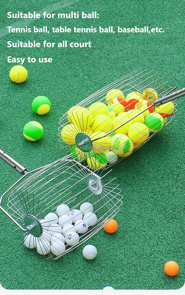 Automatically Baseball Softball Ball Collector Professional Receiver Pick Up Training Equipment Multiball Picker details