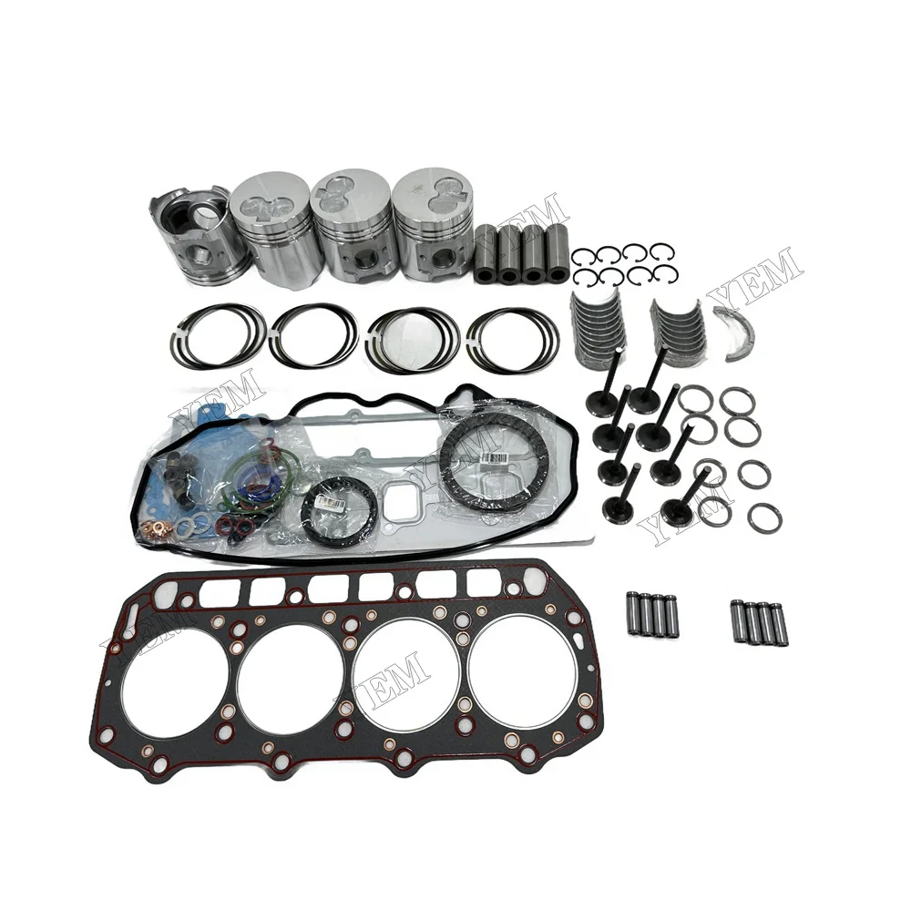 4TNE94 Overhaul Rebuild Kit For Yanmar Engine Kit Engine Piston Ring Gasket