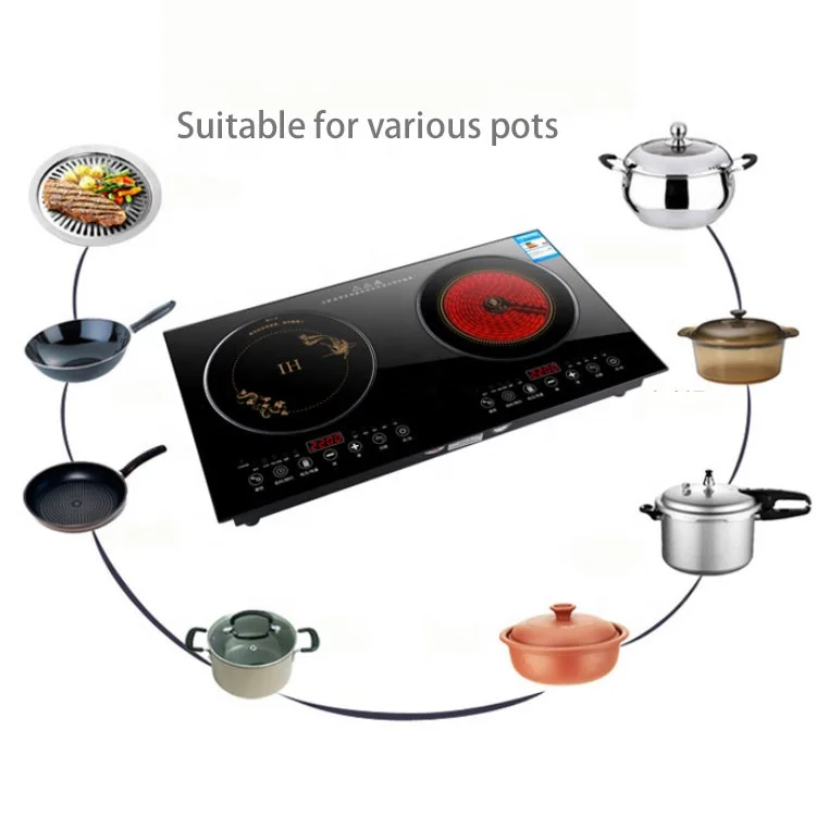 Best Sales Built in Cooktop with Booster Electric Stove Double Burner Induction Cooker OEM Stainless Steel