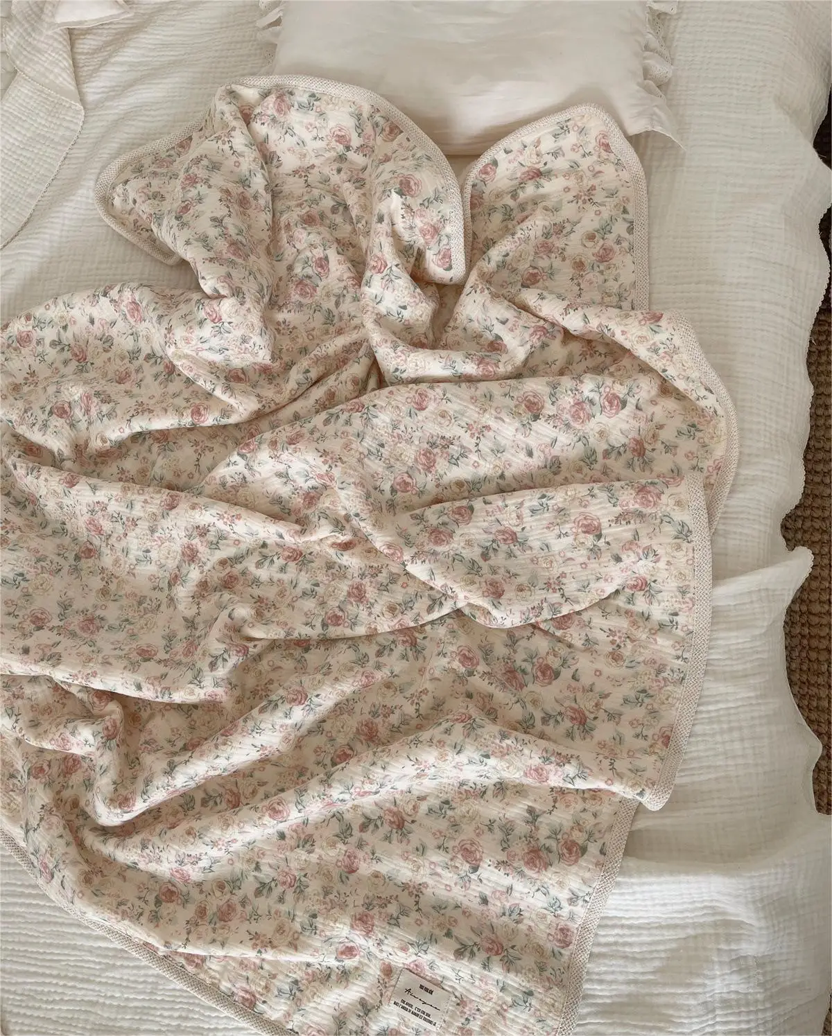 Baby Muslin Blanket 2 Layers Swaddle Blanket Kids Organic Cotton