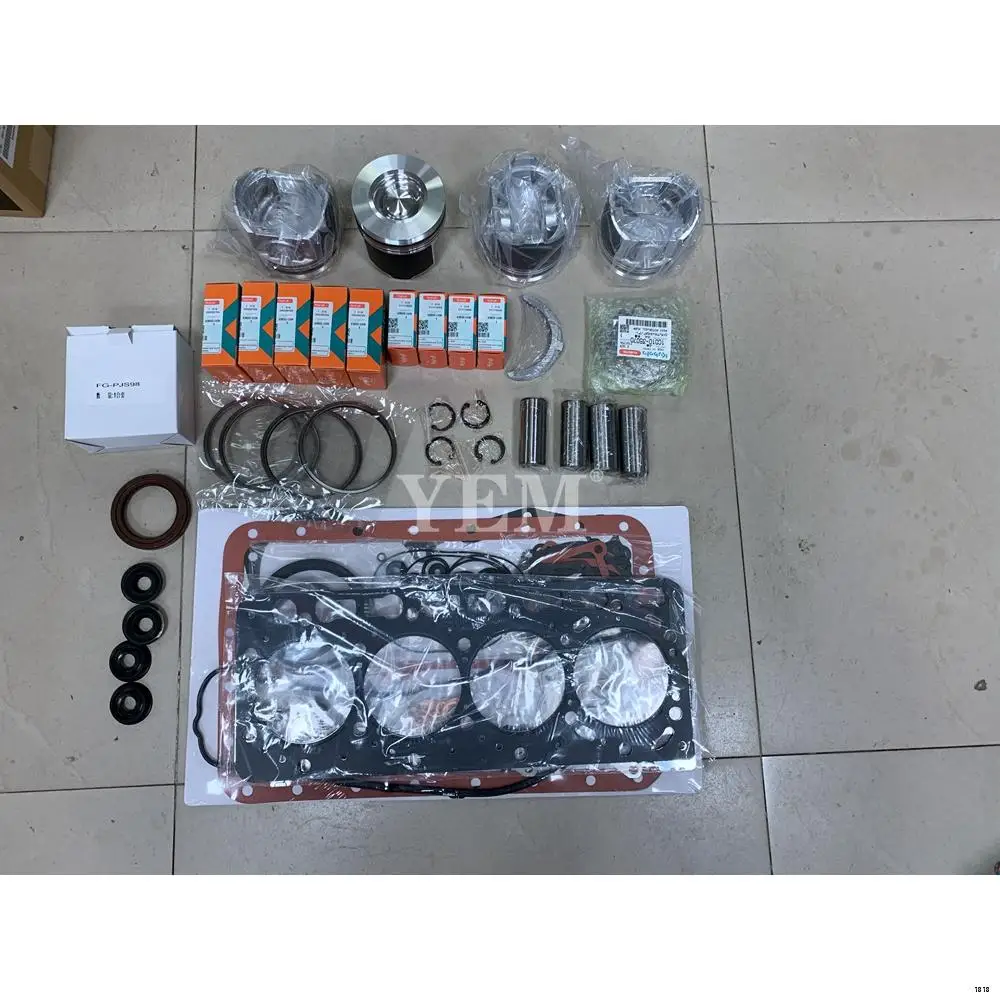 V3300 Piston With Piston Pin for Kubota Forklift Excavator Skid Steer Aftermarket Parts