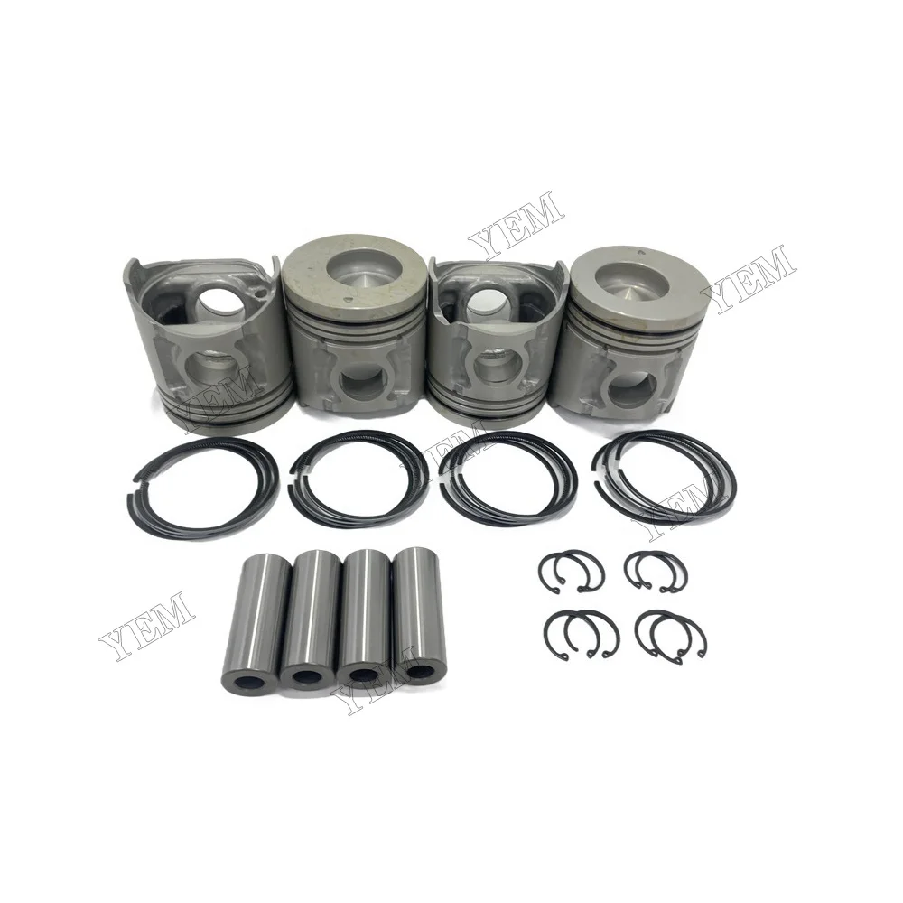Piston Set With Rings Suitable for Mitsubishi 4D34 Industrial Engine Parts 4