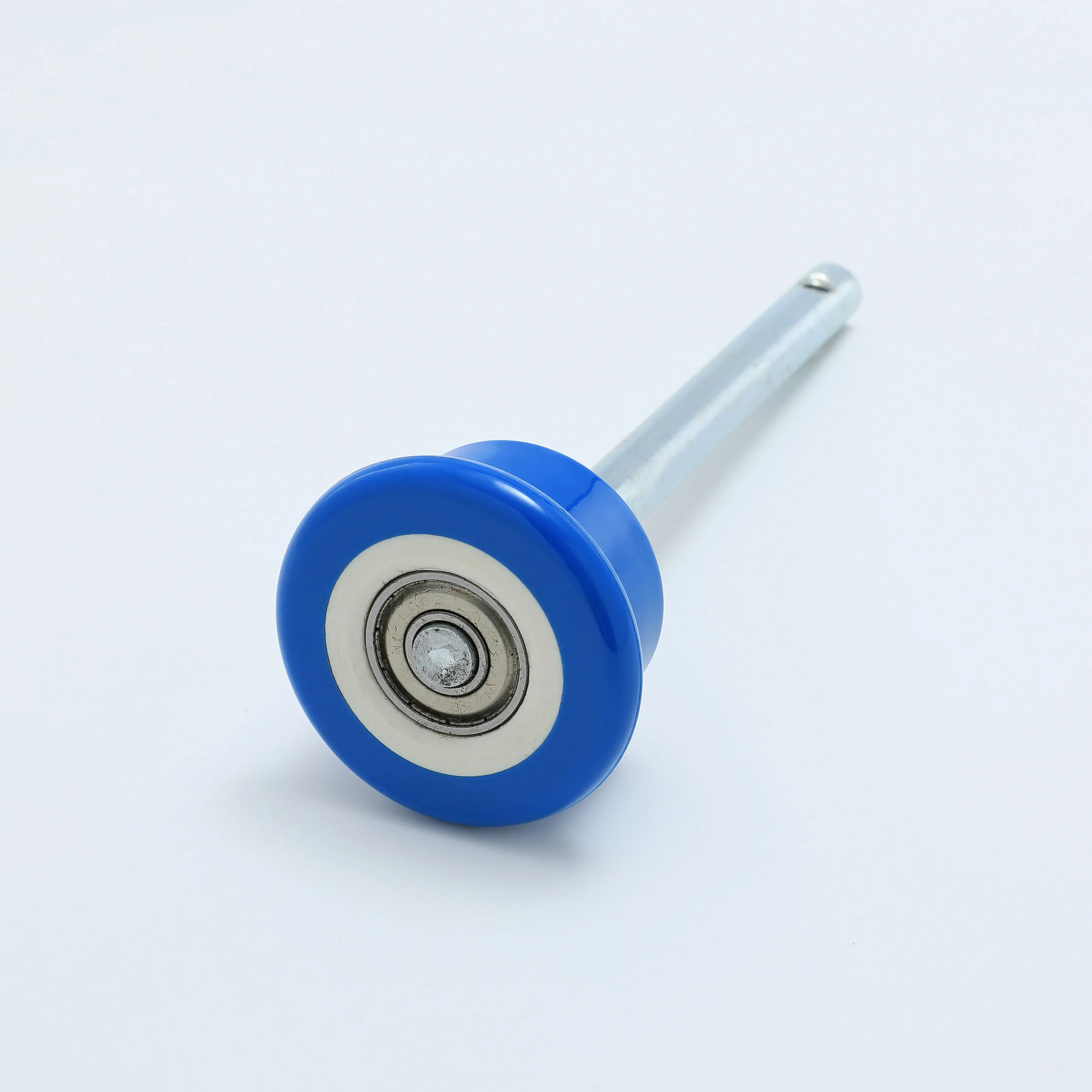 product 46120mm polyurethane blue wheels with 608z bearing quick flip door roller-1