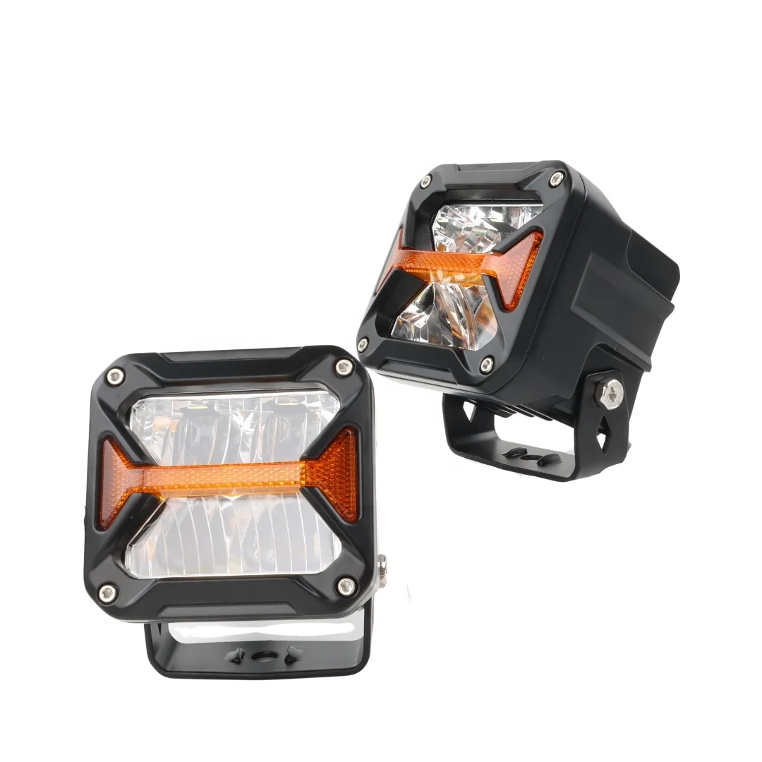 TIYPEOR High Power Super Bright Spotlight Auxiliary Headlight CNC Aluminum Fog Lights for Motorcycle Off-road Driving LED Lamp