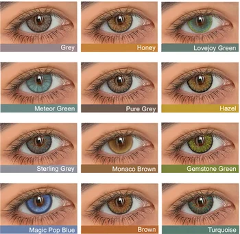 Color Contact Lenses for Eye Makeup Soft Eye Cosmetic Contact Lens Natural Colored Contacts for Dating / Daily Wear Yearly Use