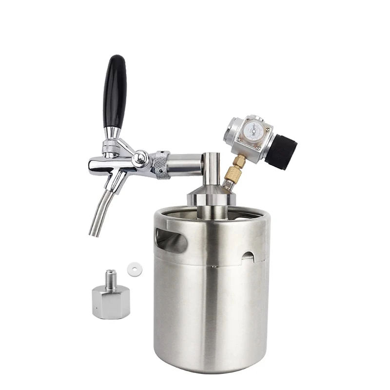 2l/3.6l/5l Beer Keg & Co2 Charger & Adjustable Beer Faucet Craft Beer ...