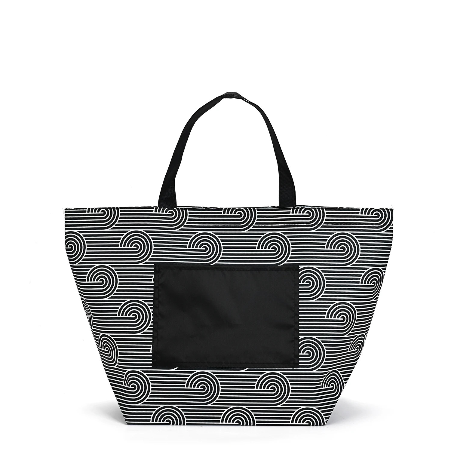 Medium Size Eco-Friendly Non-Woven Tote Bags Custom Logo Reusable PLA PC Shopping Bags with Cartoon Handles factory