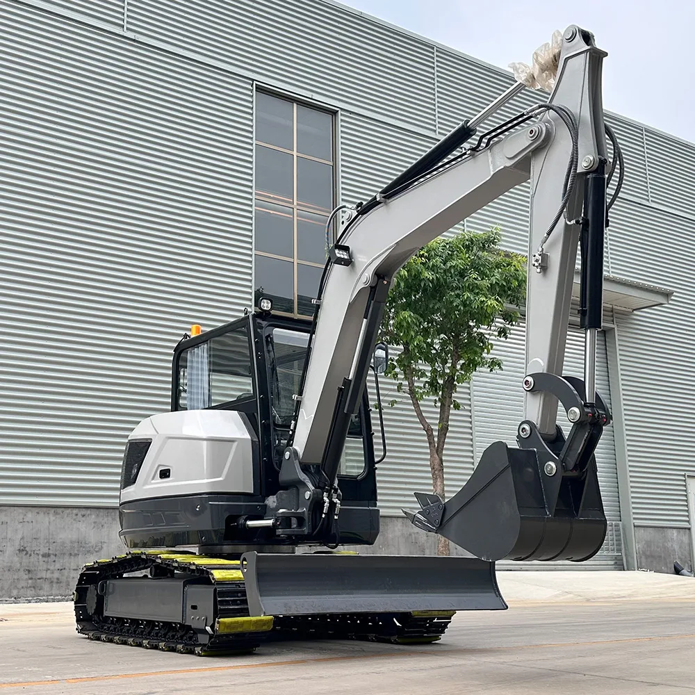 Ilmainen toimitus 6,5 tonnia CE EPA Kubota-moottorinen maatilo-kokonaisuus mini kaivin pieni hydraulinen rautatiekaivin myytävänä