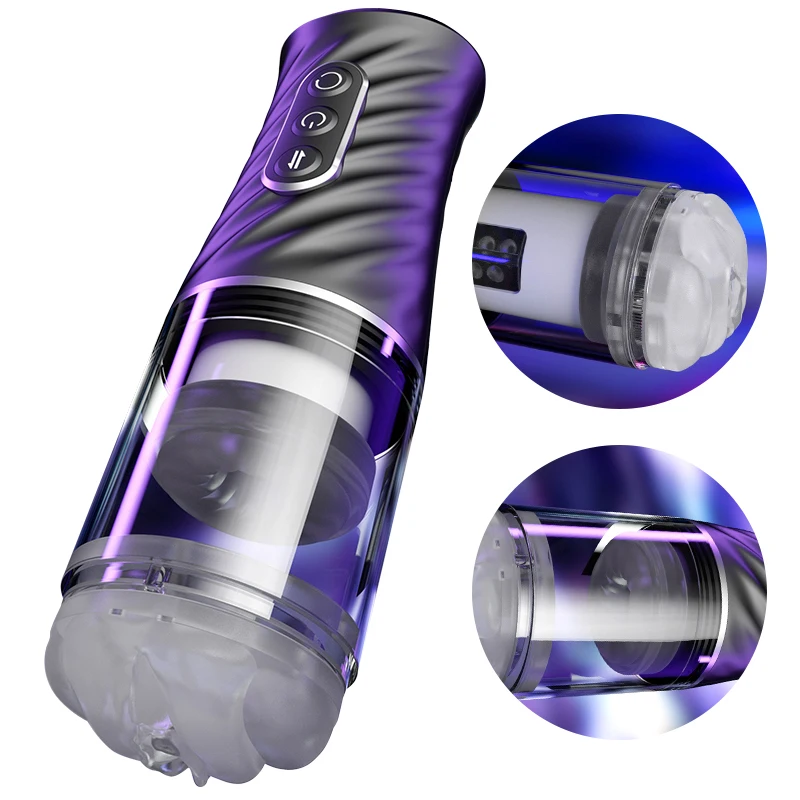 Powerful Base Sucker Electronic Handfree Male Masturbation Cup Real Sex Feel Sex Product for Men Made TPE High Quality Sex Toy