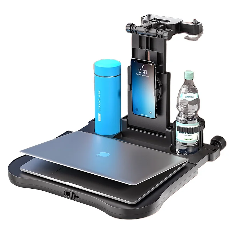 thumbnail image 2 of Universal Adjustable Car Cup Holder Tray Food Table With Phone Mounting Stand 2 of 13