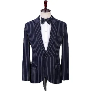 Wedding Dress Groom of the Professional Business Striped Suit Men'S Three-Piece Professional Dress