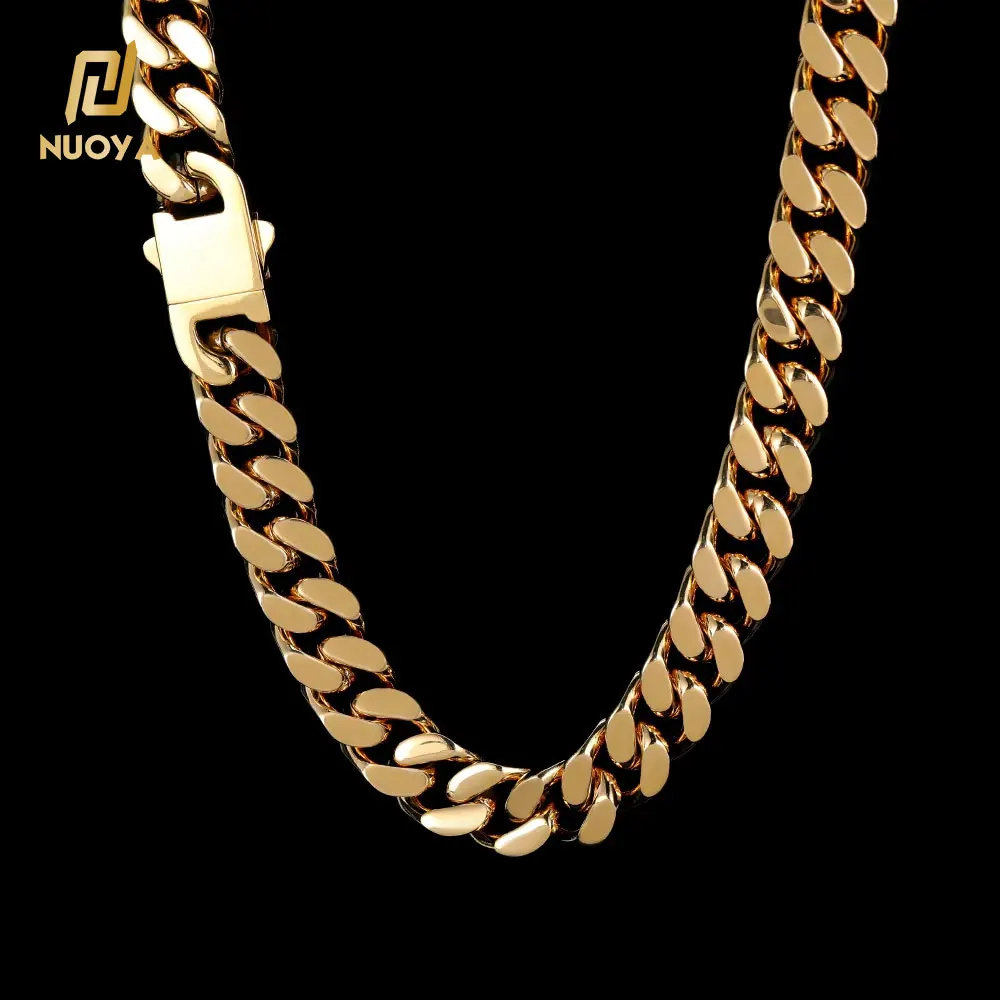 Punk Hip Hop Cuban Link Chain Ring - Stainless Steel, Gold/Silver/Black, Sizes 7-12 For Men & Women - View #7