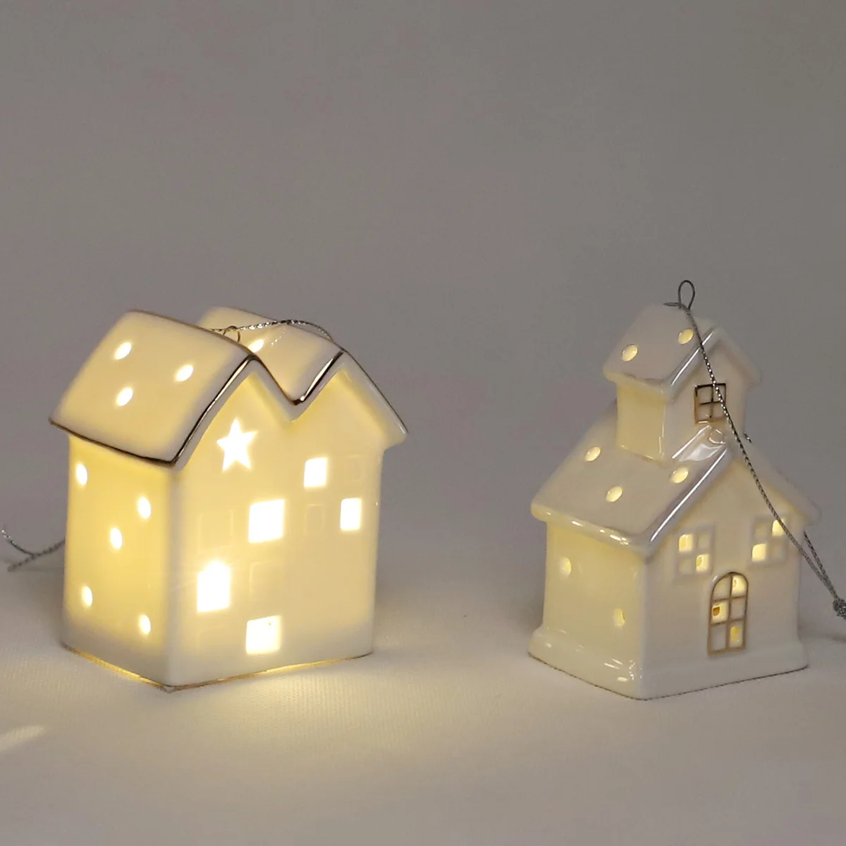 merry christmas led decorations indoor white christmas village unpainted ceramic houses