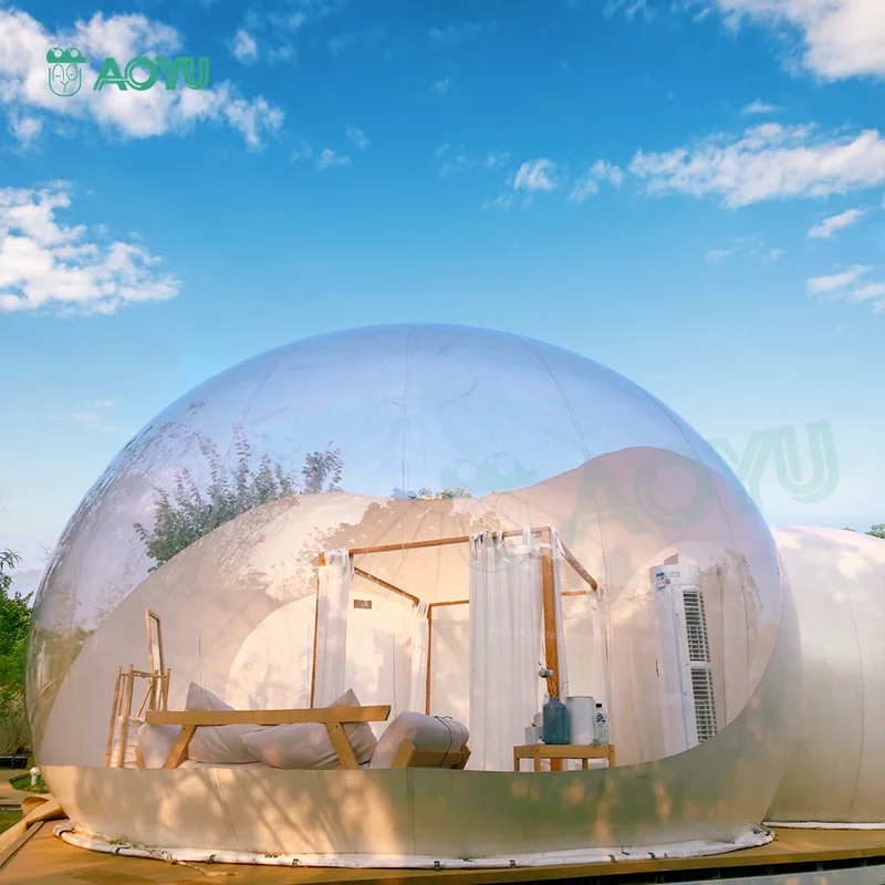 Inflatable Bubble Tent Transparent Igloo Dome Tent PVC Globe Clear Inflatable Bubble House for Outdoor Camping Wedding Party