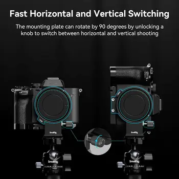 SmallRig Horizontal and Vertical Shooting Rotatable Collar Mount Plate for Sony A7R V/A7 IV/A7S III/A7R IV - 4148 product image